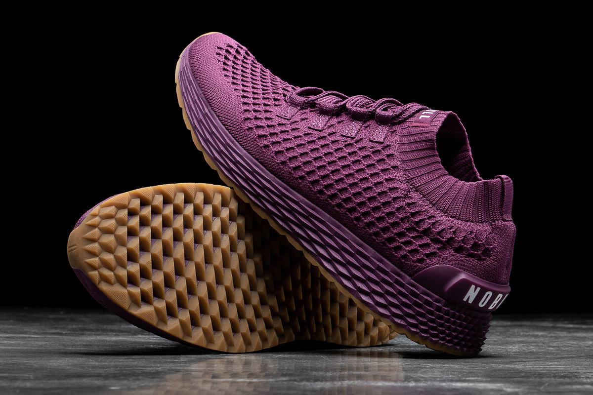 Nobull Knit Runner Women's Running Shoes Purple | Australia (PR3570)